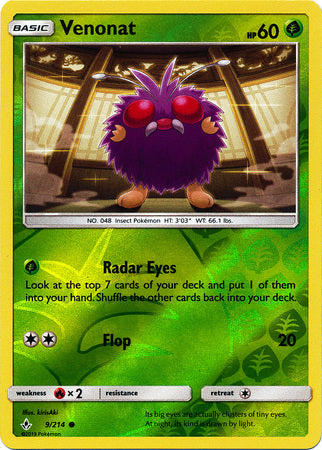 Venonat 9/214 - Reverse Holo-Kantocards