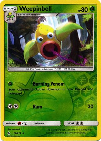 Weepinbell 14/214 - Reverse Holo-Kantocards