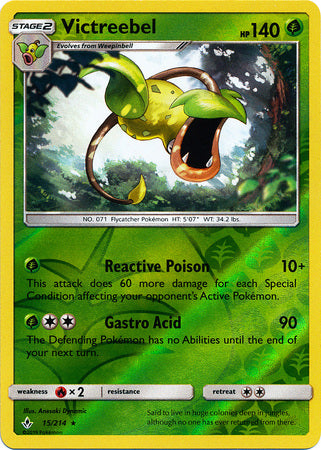 Victreebel 15/214 - Reverse Holo-Kantocards