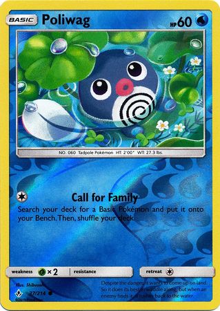 Poliwag 37/214 - Reverse Holo-Kantocards