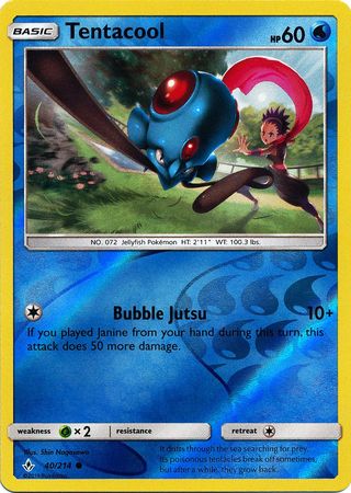 Tentacool 40/214 - Reverse Holo-Kantocards
