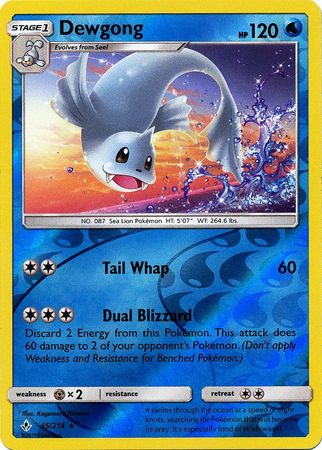 Dewgong 45/214 - Reverse Holo-Kantocards