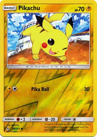 Pikachu 54/214 - Reverse Holo-Kantocards
