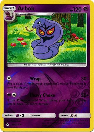 Arbok 63/214 - Reverse Holo-Kantocards