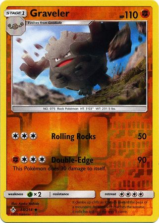 Graveler 88/214 - Reverse Holo-Kantocards