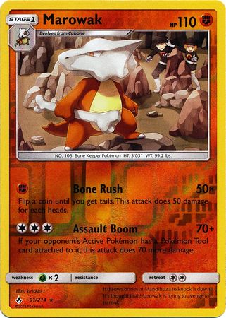 Marowak 91/214 - Reverse Holo-Kantocards