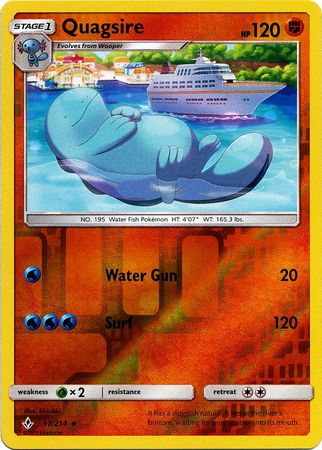 Quagsire 97/214 - Reverse Holo-Kantocards