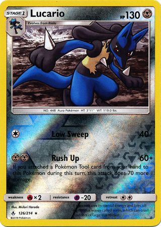 Lucario 126/214 - Reverse Holo-Kantocards