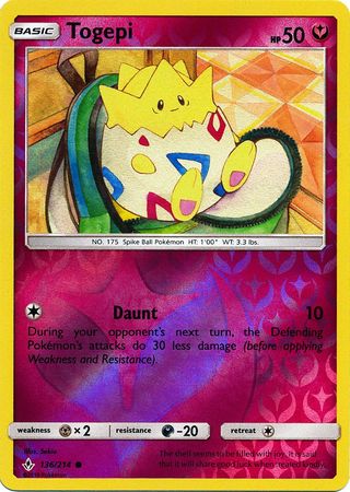 Togepi 136/214 - Reverse Holo-Kantocards