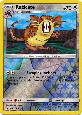 Raticate 144/214 - Reverse Holo-Kantocards