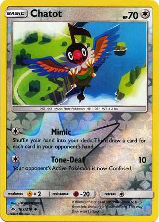 Chatot 162/214 - Reverse Holo-Kantocards