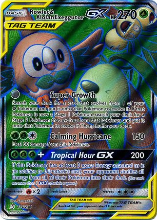 Rowlet & Alolan ExeggutorTag Team GX 214/236-Kantocards