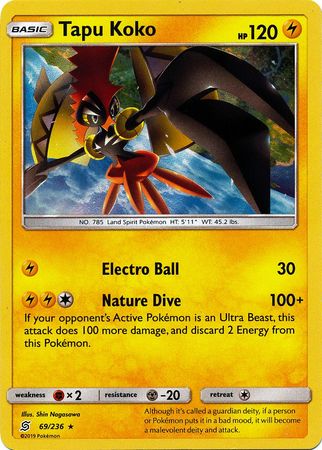 Tapu Koko 69/236-Kantocards