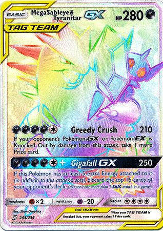 Mega Sableye & TyranitarTag Team GX 245/236-Kantocards