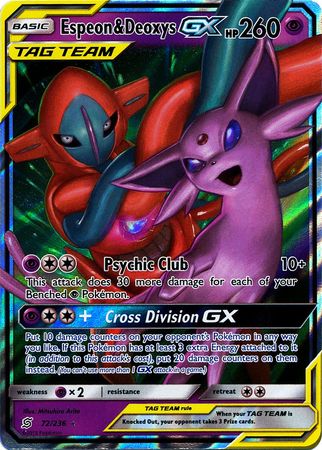 Espeon & DeoxysTag Team GX 72/236-Kantocards