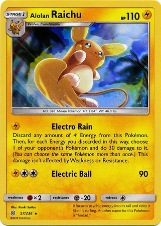 Alolan Raichu 57/236 - holo-Kantocards