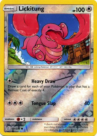 Lickitung 161/236 - Reverse Holo-Kantocards