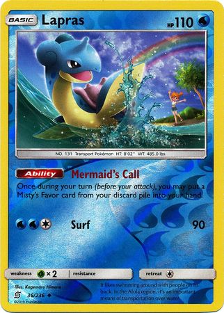 Lapras 36/236 - Reverse Holo-Kantocards
