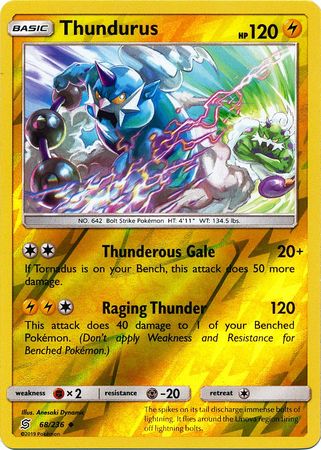 Thundurus 68/236 - Reverse Holo-Kantocards