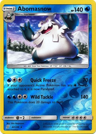 Abomasnow 42/236 - Reverse Holo-Kantocards