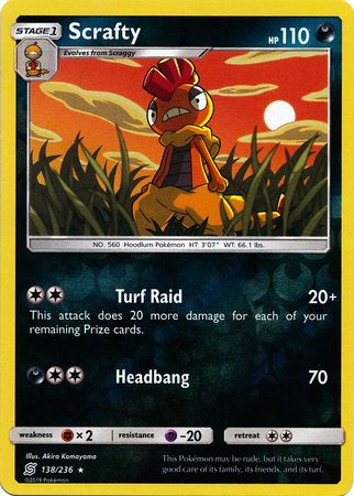 Scrafty 138/236 - Reverse Holo-Kantocards