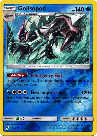 Golisopod 51/236 - Reverse Holo-Kantocards