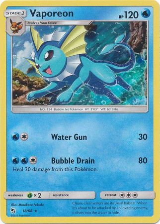 Vaporeon 18/68-Kantocards