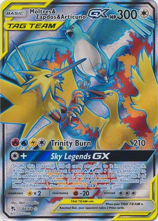 Moltres & Zapdos & ArticunoTag Team GX 66/68-Kantocards