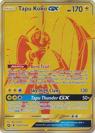 Tapu Koko GX SV93/SV94-Kantocards