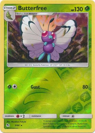Butterfree 3/68 - Holo Reverse-Kantocards