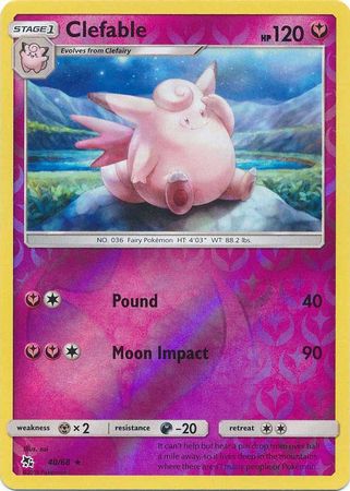 Clefable 40/68 - Holo Reverse-Kantocards