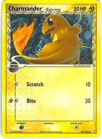 Charmander (delta species) 49/100-Kantocards