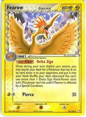 Fearow (delta species) 18/100-Kantocards