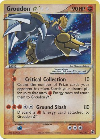 Groudon Star 111/113-Kantocards