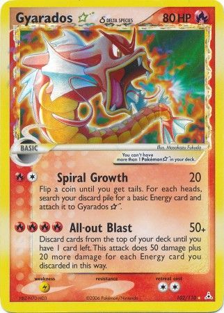 Gyarados Star (delta species) 102/110-Kantocards
