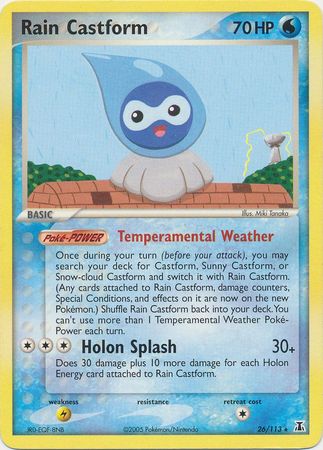 Rain Castform 26/113-Kantocards