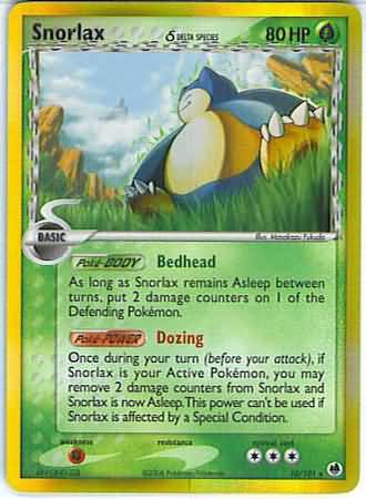 Snorlax (delta species) 10/101-Kantocards