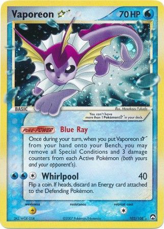 Vaporeon Star 102/108-Kantocards