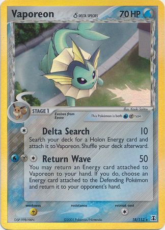 Vaporeon (delta species) 18/113-Kantocards