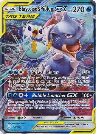 Blastoise & PiplupTag Team GX 38/236-Kantocards