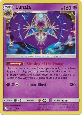 Lunala 102/236 - Holo-Kantocards