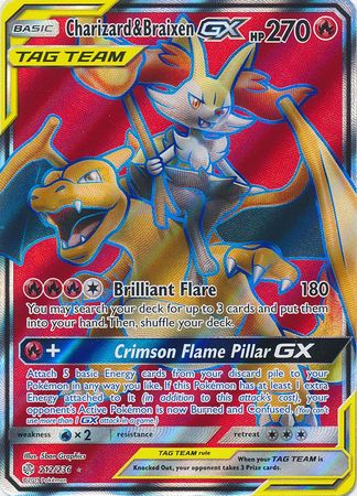Charizard & BraixenTag Team GX 212/236 - Full Art-Kantocards
