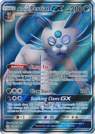 Alolan Persian GX 219/236 - Full Art-Kantocards