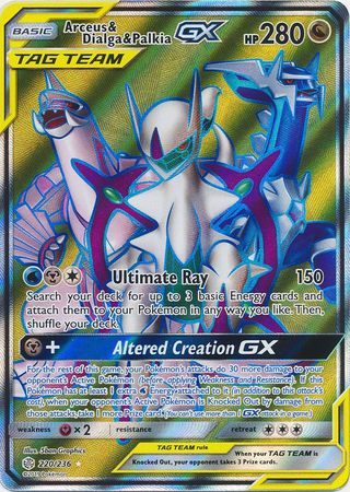 Arceus & Dialga & PalkiaTag Team GX 220/236 - Full Art-Kantocards