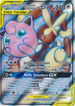 Mega Lopunny & JigglypuffTag Team GX 225/236 - Full Art-Kantocards