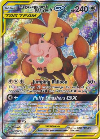 Mega Lopunny & JigglypuffTag Team GX 226/236 - Full Art-Kantocards