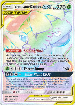 Venusaur & SnivyTag Team GX 249/236 - Hyper Rare-Kantocards