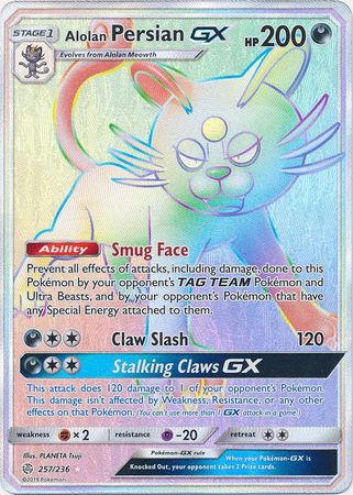 Alolan Persian GX 257/236 - Hyper Rare-Kantocards