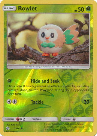 Rowlet 17/236 - Holo Reverse-Kantocards