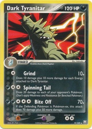Dark Tyranitar 19/109-Kantocards